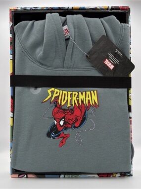 Marvel Spider-Man Hoodie- Solid Sage Green